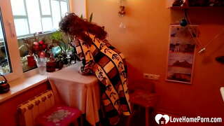 Ajo ishte veshur me të nxehtë të brendshme dhe çorape kështu që unë kam për të fuck të vështirë të saj